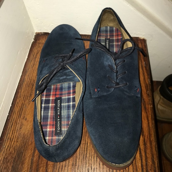 Blue suede tommy hilfiger oxfords - Picture 2 of 2